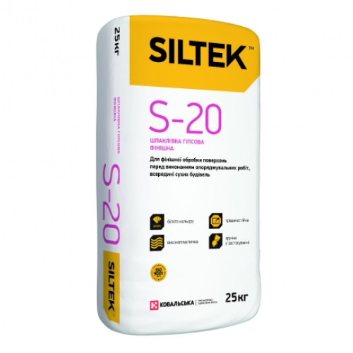 Шпаклевка гипсовая финишная SILTEK S-20